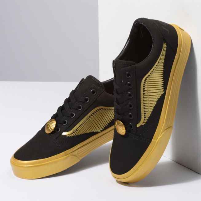 vans x harry potter old skool golden snitch skate shoe